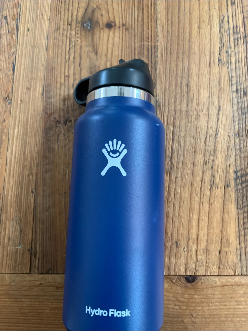 Hydro Flask Blue Bottle with Black Lid
